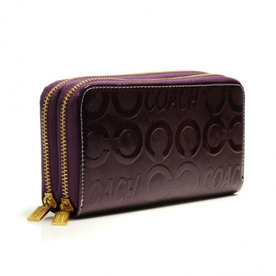 Coach In Signature Large Purple Wallets ARU | Coach Outlet Canada